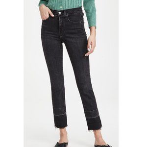 Veronica Beard Jean Ryleigh Slim Straight Deep Hem Jeans